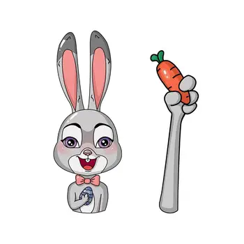 

Easter Rabbit Wiper Sticker with Carrots Windshield Waving Wiper Decal PVC Car Styling Rear Window Car Sticker