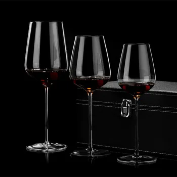

Red Wine Glass Set Household Goblet Luxury Crystal Glass European High-end Oblique Bordeaux Wine Glass