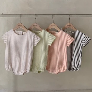 

Baby Girls Clothes Short Sleeve Baby Bodysuit Baby Girl Summer Outfits Cotton Striped Jumpsuit Infant Boys Bodysuits