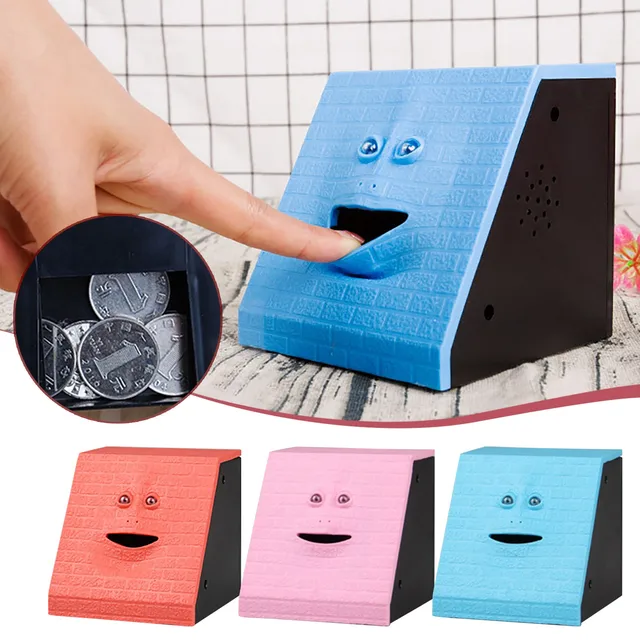 Creative Face Bank Coins Storage Sensor Coin Eating Saving Money Box Kids Gift Family Decorations Xmas Gift 2022 1