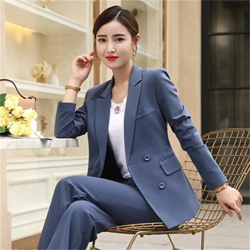 Herfst en winter nieuwe темперамент режим OL Professional vrouwen pak dames kleine geur Повседневный стиль женские костюмы - Цвет: 1