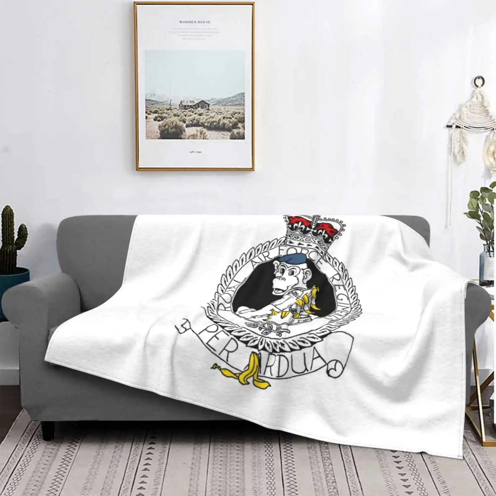 Rock Ape Design Creativo Confortevole Coperta Di Flanella Raf Raf Regiment Ape Raf Regt Airforce Royal Air Force