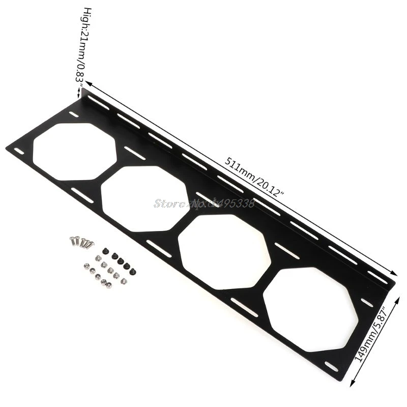 Fan Bracket 240 Radiator Mounting Bracket Water Cooler for 12/14CM Fan ...