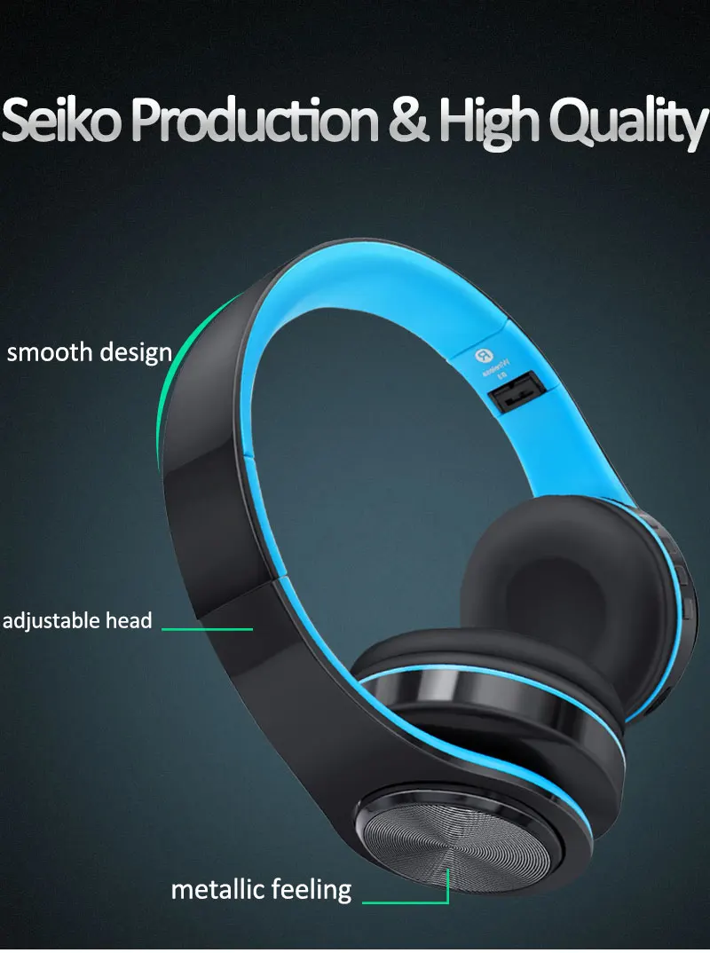 Беспроводные Bluetooth наушники с шумоподавлением, складная игровая гарнитура для компьютера, наушники с глубоким басом, проводные наушники