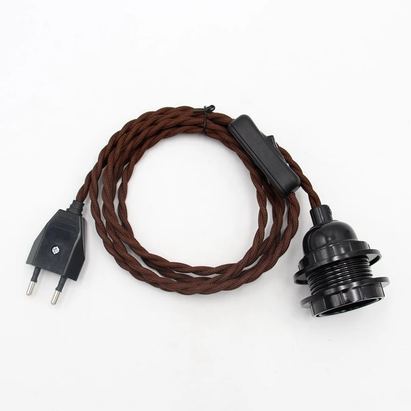 eu plug cords with lamp holder