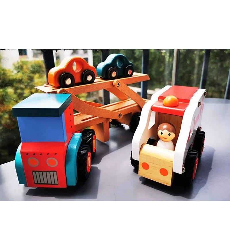 large wooden fire engine