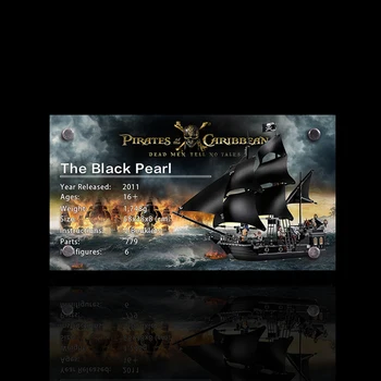 

the display stand for lego The Black Pearl Pirates of the Caribbean Ship 4841 acrylic Licence buidling block toy for children