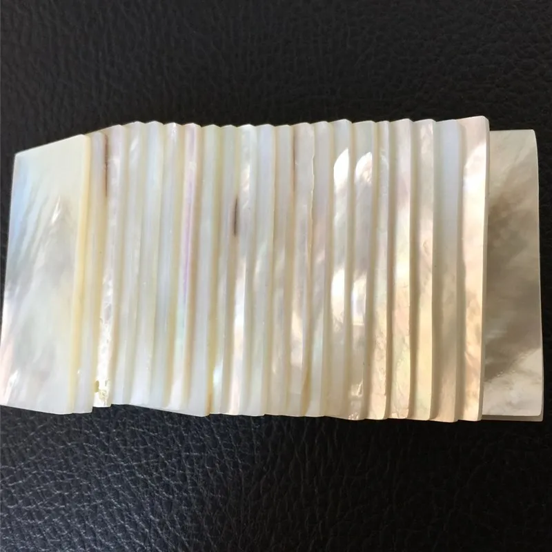 1lot(5pcs)38mm /20mm/1.5mm white Natural mother of pearl shell for musical instrument accessories and wood inlay carved material natural shell ornaments