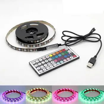 

USB LED Strip DC 5V Flexible Light 60LEDs 1M 2M 3M Waterproof christmas Decortion Desktop Decor Screen TV Background Lighting