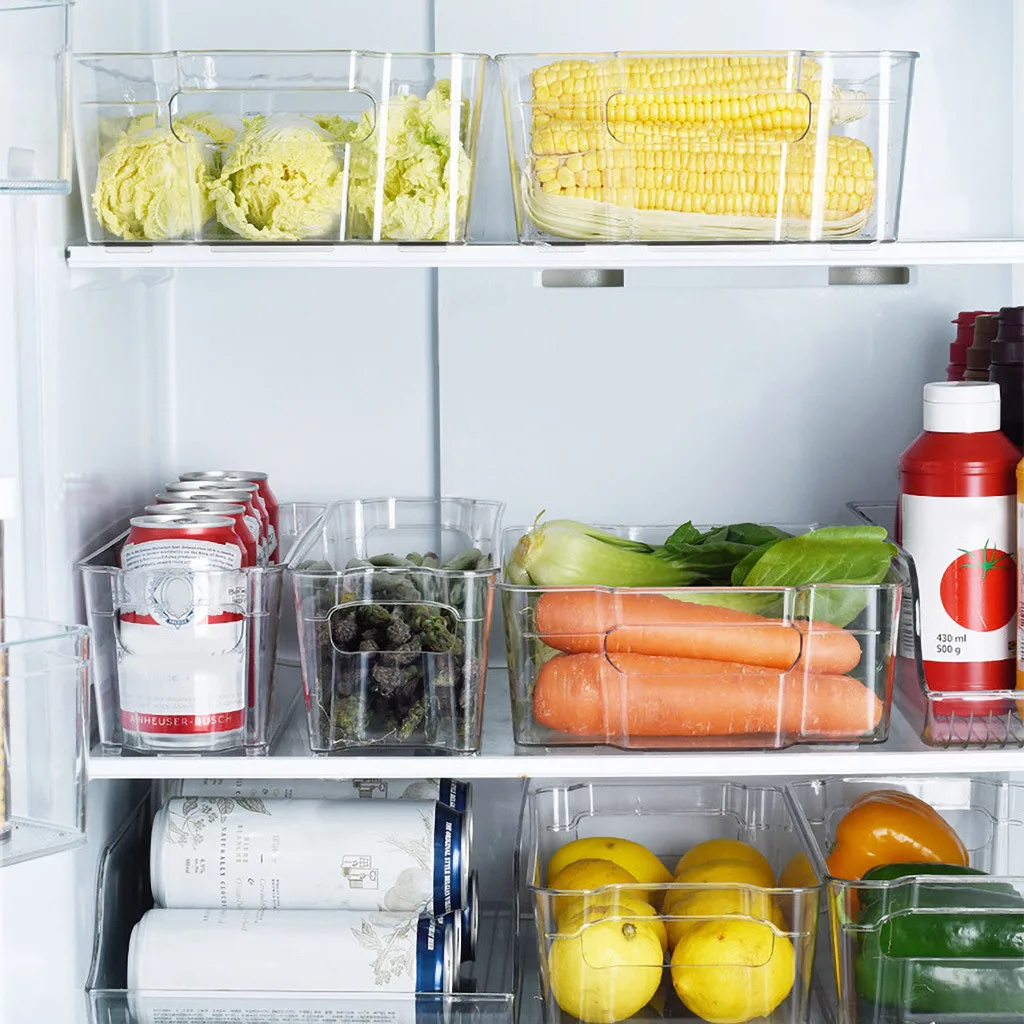 35 @ Кухня холодильник коробка для хранения Организатор Прозрачный Пластик Еда
