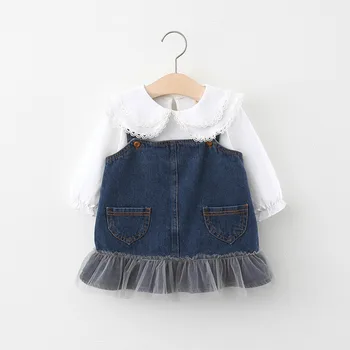 

Melario Newborn Girls Dress 2020 Autumn Toddler Baby Cute Denim Dress Long Sleeve Party Costumes Girl Princess Dress