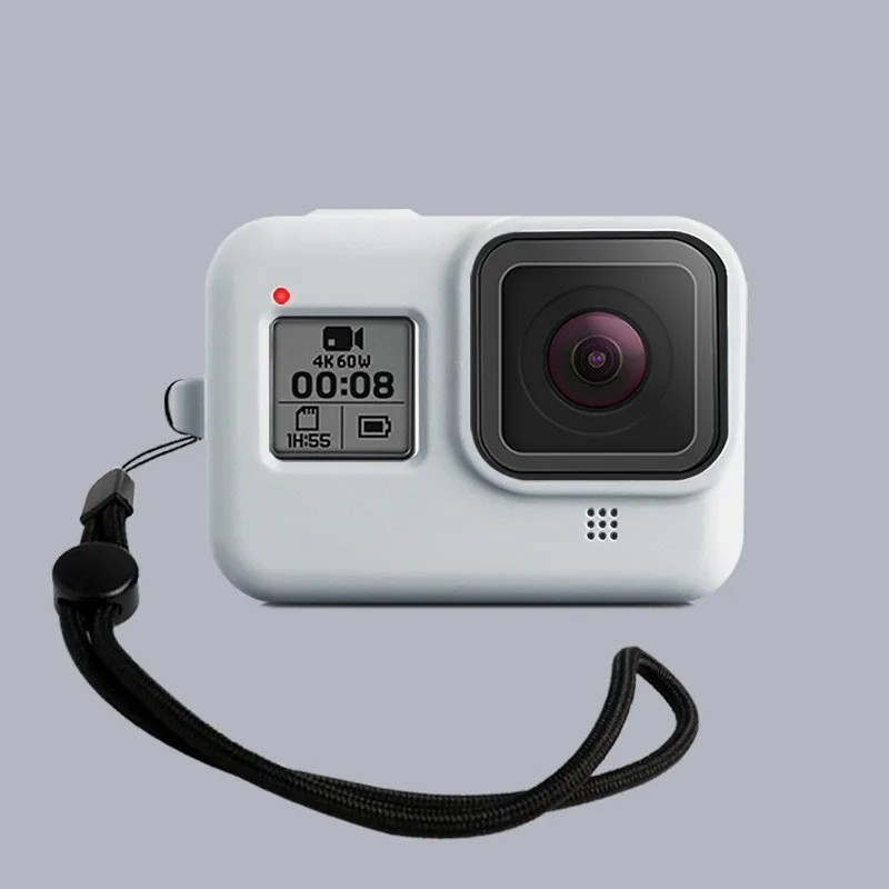gray Gopro Hero 8 Мягкий защитный силиконовый чехол s для Gopro Hero 8 защитный чехол Полный Корпус для Gopro 8 аксессуары для экшн-камеры - Цвет: gray Gopro Hero 8