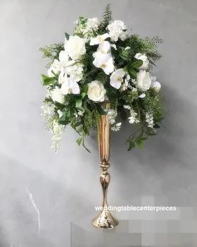 

10pcs )new style gold metal decoration flower arrangement stands for wedding hall