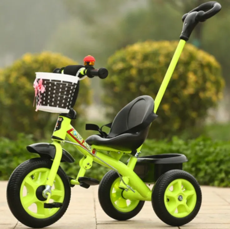 Детская трехколесная коляска-велосипед, ходунки для малышей, балансировочная машинка на колесиках для детей 2-3-4 лет, велосипед для мальчиков и девочек, игрушечная машинка - Цвет: A2 Green