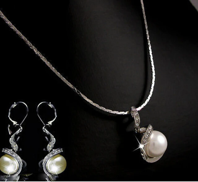 919 +++Sale 10mm &amp14mm White South Sea Shell Pearl Pendant Necklace Earring Jewelry Set | Украшения и аксессуары