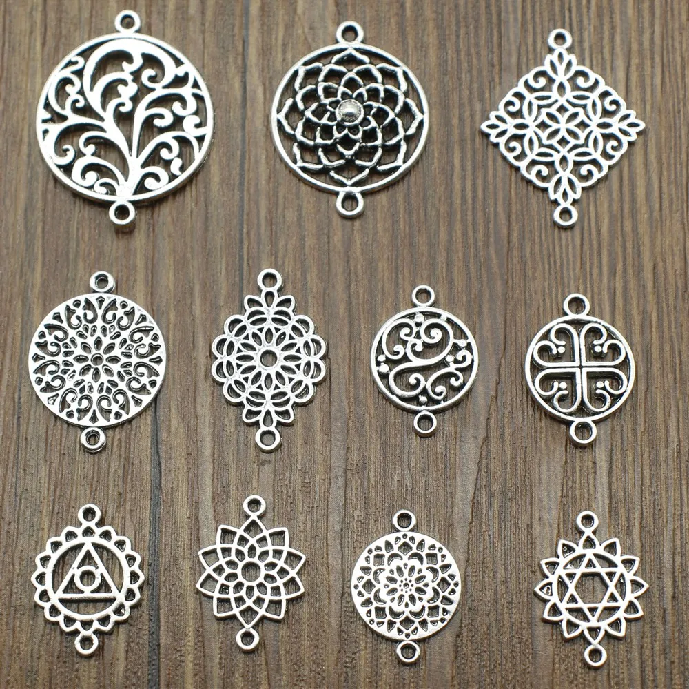 20pcs Cute Small Heart Charms Antique Bronze Silver Color Pendants Making DIY Handmade Tibetan Finding For Jewelry Making