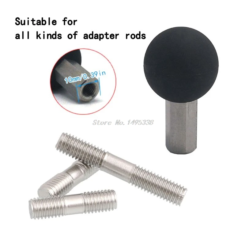 

Stainless Steel Motorcycle Bracket Holder Adapter to 1 Inch Rubber Ball Head Mount with M6 Screw Socket for gopro Smartphone GPS