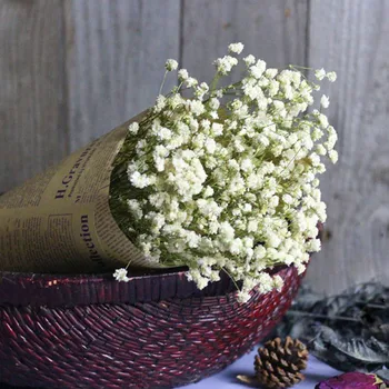 

1 Piece Natural Dried Flowers Artificial Fake Gypsophila DIY Floral Bouquets Wedding party Home Decor gift Dry flower