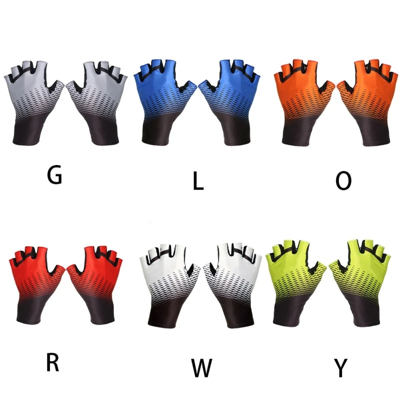 Outdoor Protect Bike Gloves Unisex Cycling Gloves Breathable Washable Sweat-absorbed Half Finger Bike Racing Gloves