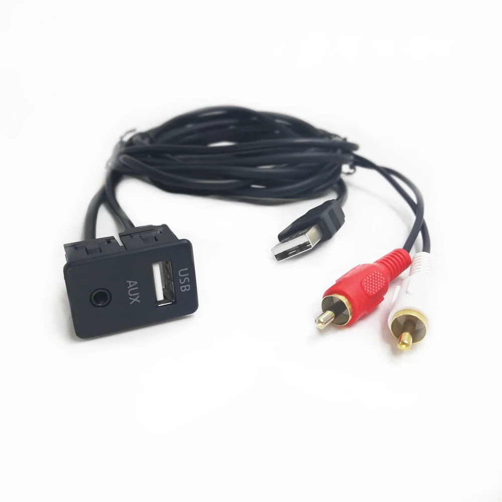 Автомобильный AUX USB аудио адаптер кабель 2RCA 100 см Замена для Benz Mercedes BMW Audi Skoda|Кабели