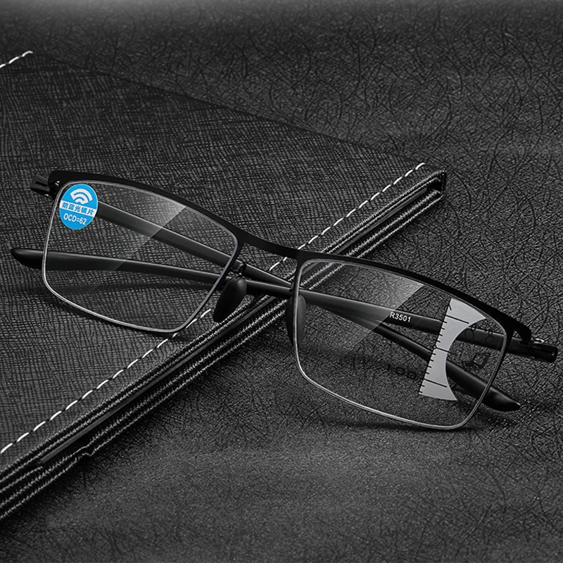 Очки для чтения при дальнозоркости, анти-синий светильник, мужские прогрессивные очки для дальнозоркости с мультифокусом, защитные очки для глаз от синего луча