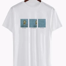 Унисекс Ван Гог Ван гогинг Ван гоунд меме забавная футболка хипстеры милый Печатный Тройник