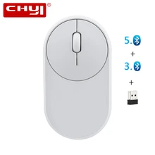 CHYI Bluetooth 5,0/3,0 Беспроводная мышь 2,4G перезаряжаемая Бесшумная Mause 3D USB оптическая компьютерная мышь для ноутбука Xiaomi