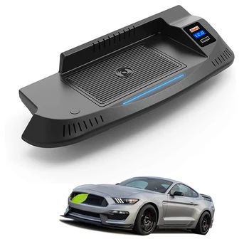 

Car Wireless Charger Mount for Ford Mustang 2014-2019 QC 3.0 Fast Charging Compatible