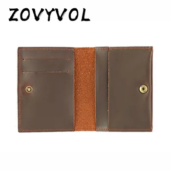 

ZOVYVOL Genuine Leather Credit Card Holder Wallet Slim Card ID Holder RFID Wallet Lock Bank Card Vintage Wallet Men Wallet Set
