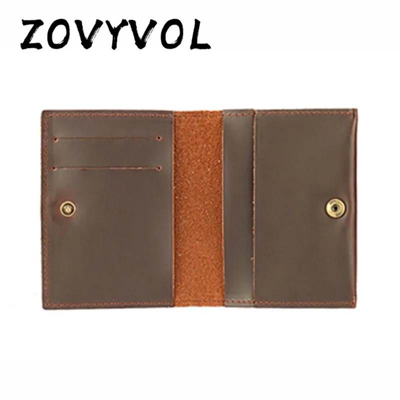 Кошелек ZOVYVOL мужской из натуральной кожи тонкий бумажник с отделением для