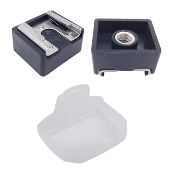 

1x Flash Diffuser Bounce Cover for Yongnuo YN685 YN600EX-RT YN-660 Speedlight & 2Pcs Flash Hot Shoe Mount Adapter to 1/4 Inch Th