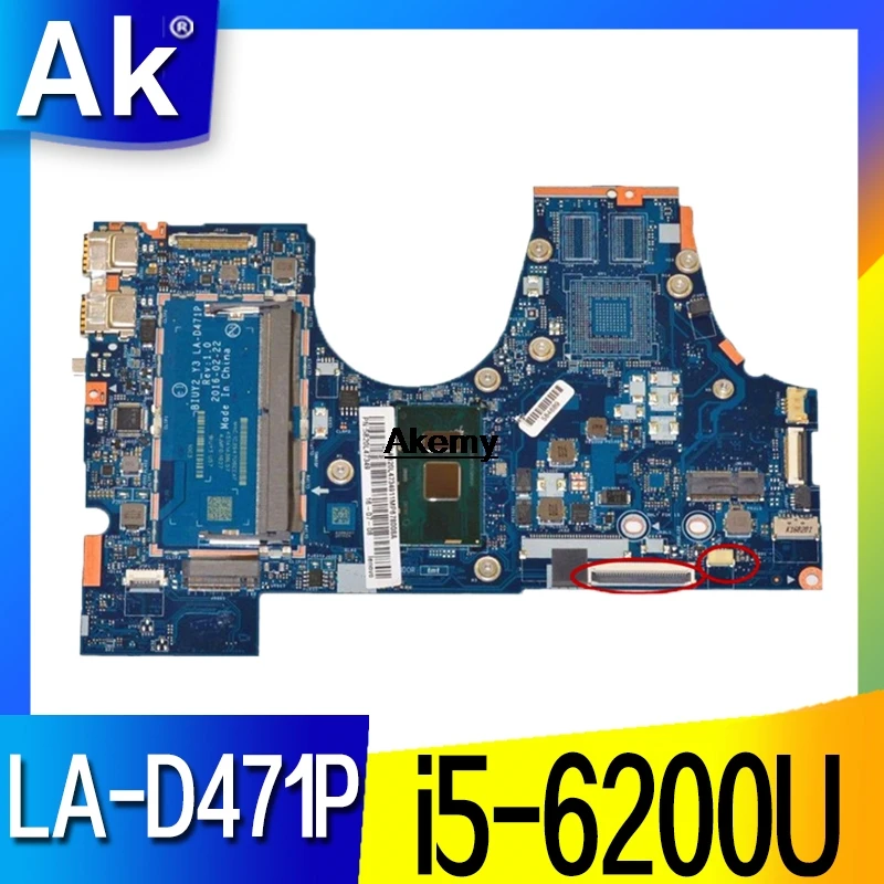

BIUY2_Y3 LA-D471P FOR Lenovo YOGA 710-15ISK 710-15IKB Laptop motherboard i5-6200U CPU 5B20L47349 DDR4 I5-6200U SR2EY mainboard