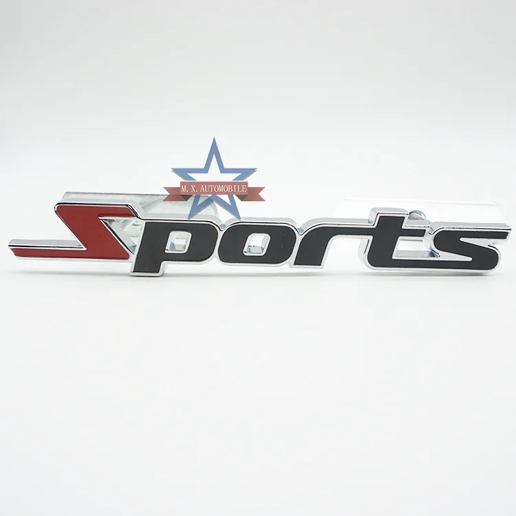 Спортивные автомобильные Логотипы SPORT изменение металлические автомобильные Логотипы изменение индивидуальных автомобильные брелки с логотипом