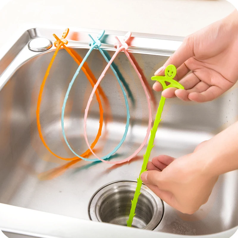 Kitchen Accessories Tools Sewer Cleaning Hook Home Bathroom Kitchen Floor Drain Sink Bathtub Dredge Device Gadgets 51cm
