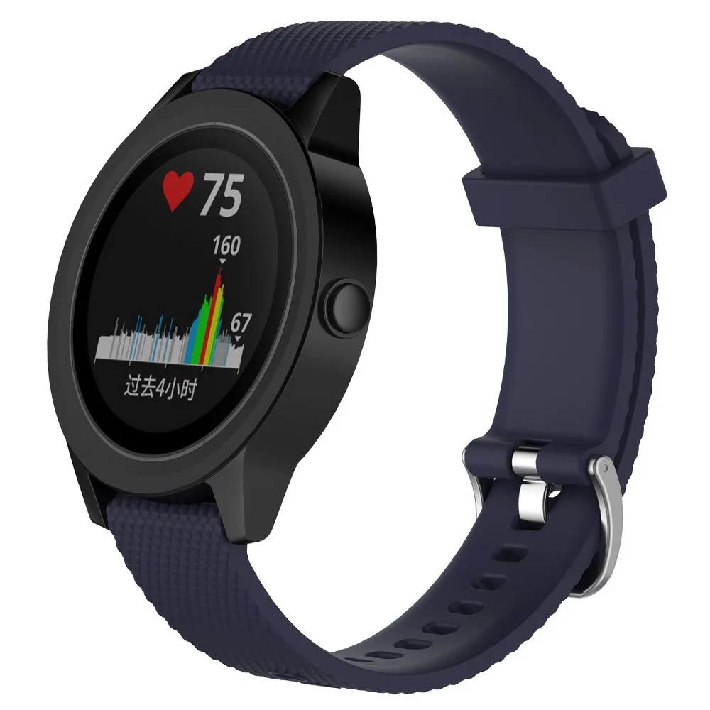Цветной мягкий силиконовый сменный ремешок для Garmin Vivoactive3 Vivomove HR умный Браслет