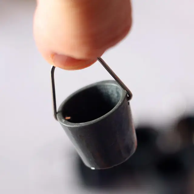 Miniature Life Simulation Bucket Mop Combination Dollhouse Decoration Accessory 4