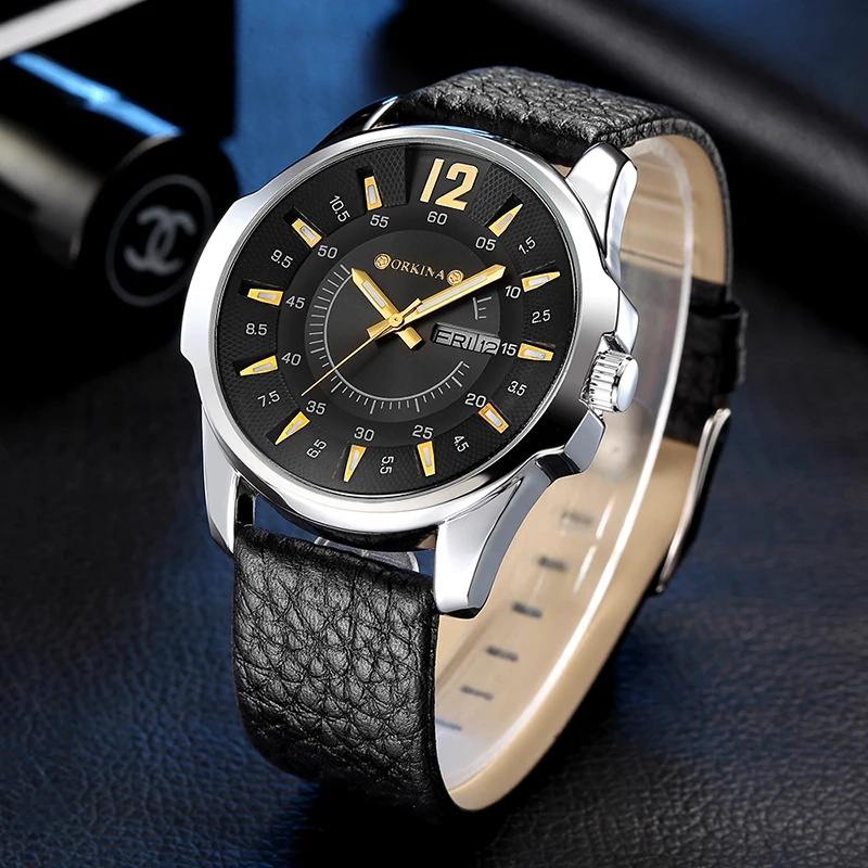 Top Luxury Brand Men Business Rose Watches Chronograph Waterproof Quartz Analog Wristwatch Male Clock Relogio Masculino