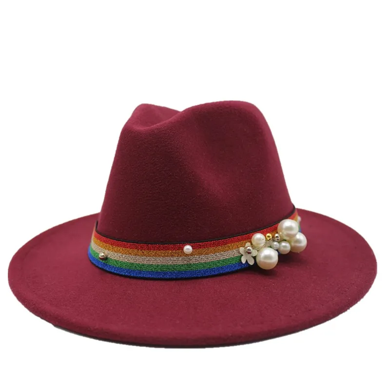 Szeioum для женщин с широкими полями шерсть фетр Джаз Fedora шляпы Панамы стиль дамы Трилби шляпа игрока модные вечерние ковбойские солнцезащитная Кепка