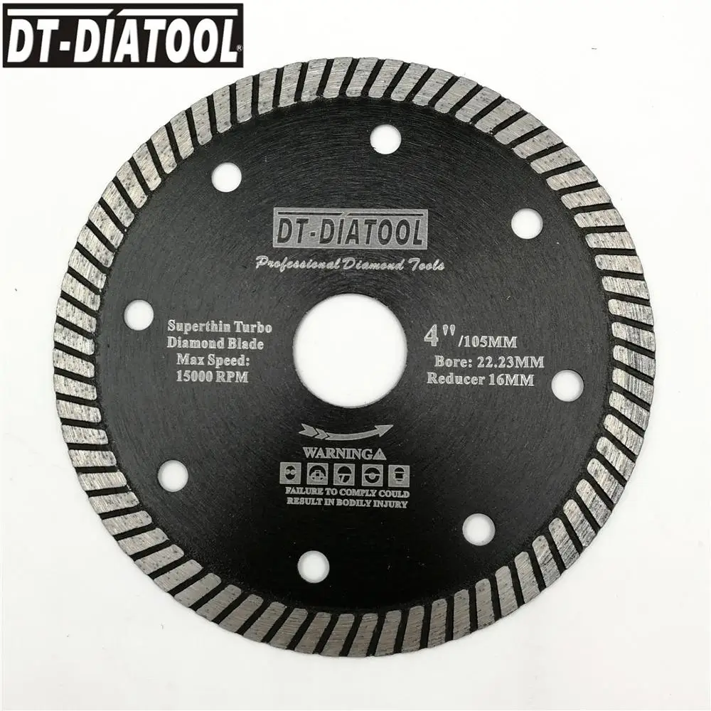 

DT-DIATOOL 1/2/3pcs Dia 105mm/4inch Super-Thin Turbo Diamond Saw Blade Cutting Disc for Tile Ceramic Marble Porcelain