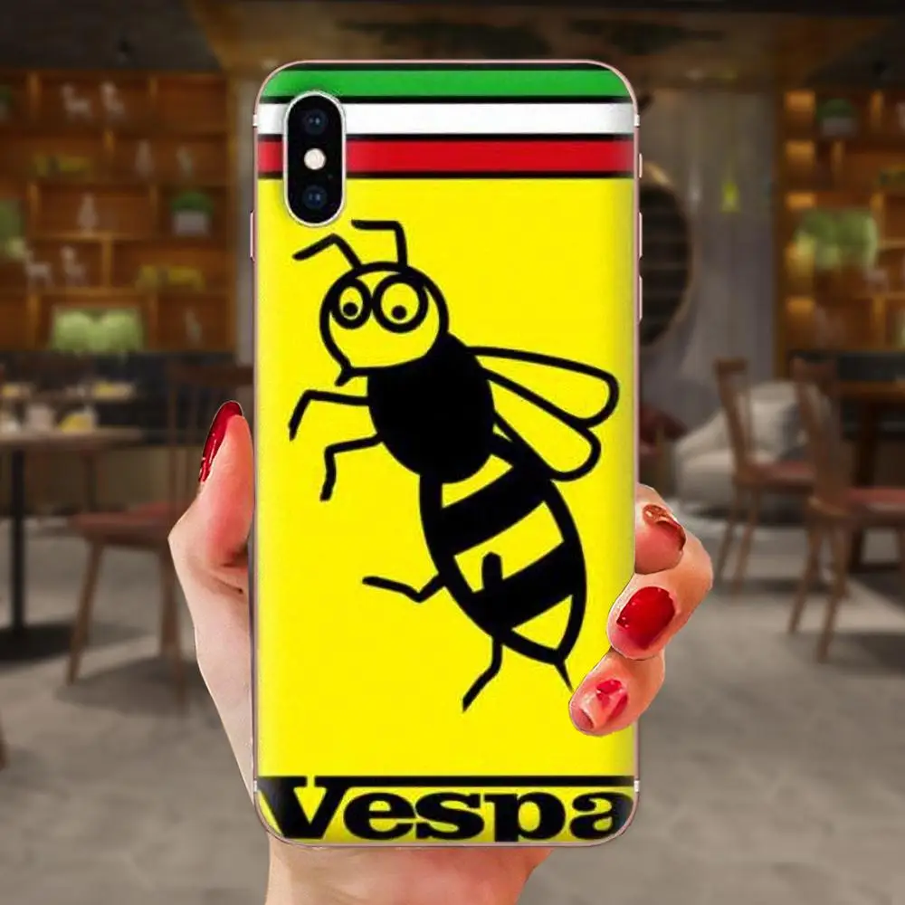 Мягкие силиконовые прозрачные чехлы из ТПУ для Apple iPhone 4, 4S, 5, 5C, 5S, SE, 6, 6 S, 7, 8, 11 Plus, Pro X, XS, Max, XR, чехол для скутера Vespa