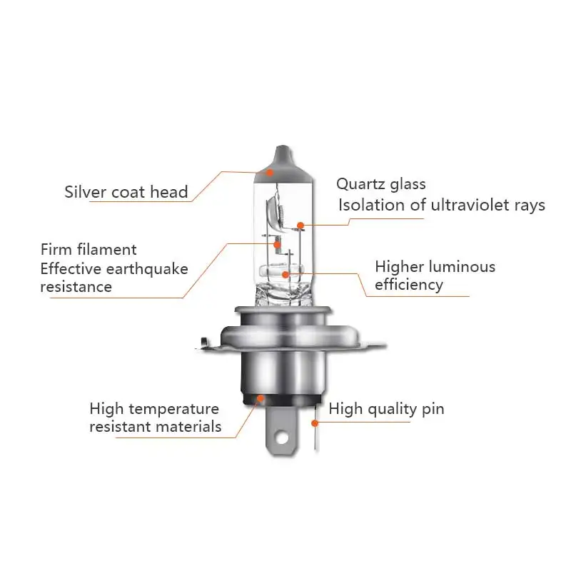 OSRAM оригинальное качество H4 9003 3200K 12V 100/90W 62204 P43t супер Rallye внедорожный автомобильный головной светильник авто галогенная противотуманная лампа больше