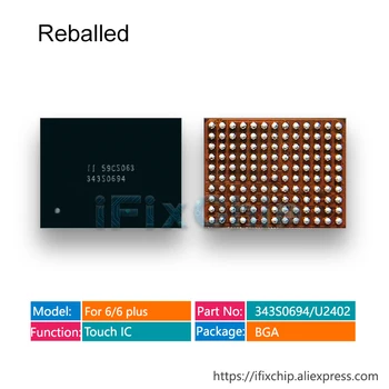 

2pcs-50pcs/lot Used refurbished 343S0694 U2402 for iphone 6/6+/6 plus touch screen controller driver IC chip black color