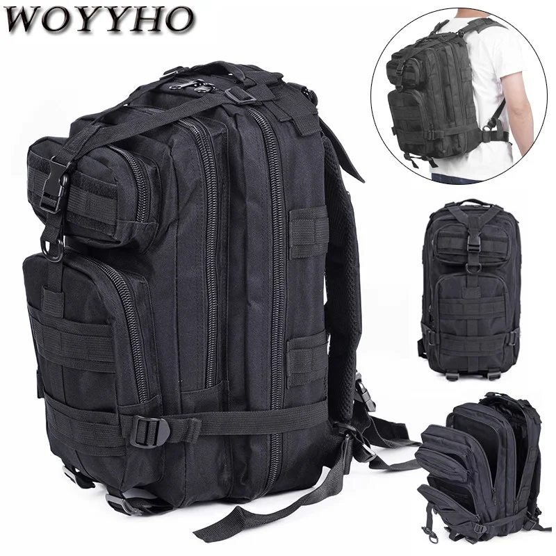 Mochila táctica 3P impermeable para hombre, bolsa militar para exteriores, 600D Oxford, Molle, deportes de senderismo y acampada, 25L