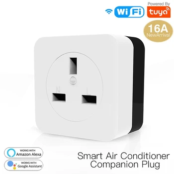 

Smart Air Conditioner Comp Plug Wifi Voice Control Smart Socket Work with Alexa for Google Home Tuya APP UK Plug