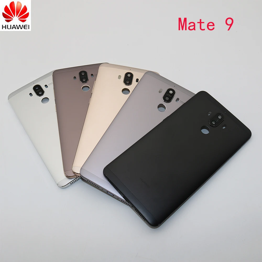 Mate 9 Задняя крышка батареи для huawei mate 9 MT9 задняя крышка батарейного отсека с объективом камеры боковые кнопки с инструментами