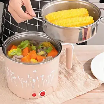 

Electric Cooker Small Hot Pot 1-2 Single Person 3 Dormitory with Boiled Instant Noodles Plug Mini Small Electric Students Dormit