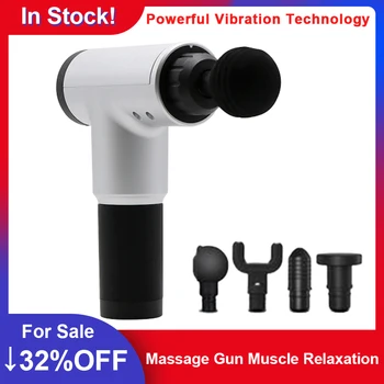 

New Massage Gun Muscle Relaxation Massager Vibration Fascial Gun Vibration Massage Fitness Equipment Low Noise for Male Female
