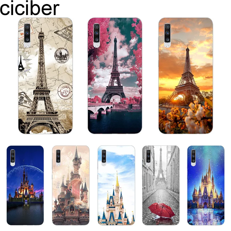 Ciciber чехол для телефона Эйфелева башня замок Обложка samsung Galaxy A50 A70 A80 A40 A30 A20 A60 A10 A20e