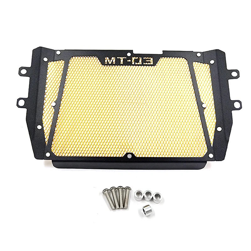Gold Для Yamaha MT-25 MT-03 MT03 MT 03 FZ 03 FZ-03 голая велосипедная мотоциклетная решетка радиатора Защитная крышка черная - Цвет: Gold