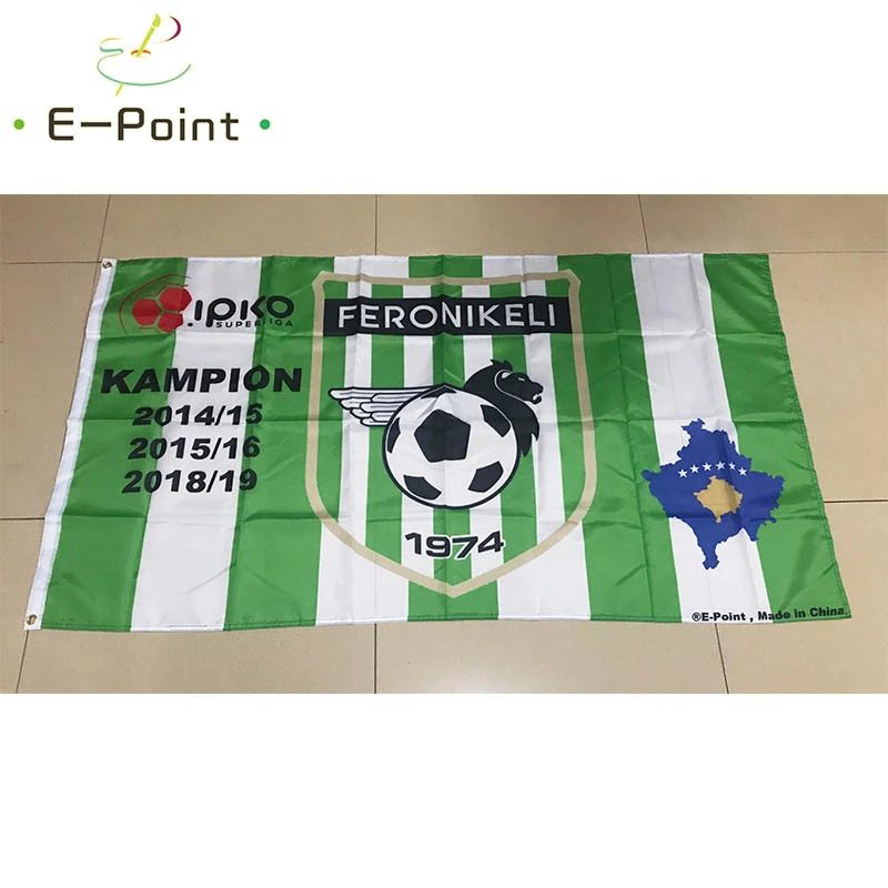 Футбольная Суперлига Косово KF Feronikeli флаг 3 фута * 5 футов (90*150 см) размер